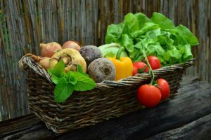 Grönsaker odlade för självhushåll